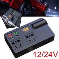 Biến tần ô tô 200w Dc 12v / 24v sang Ac 220v Bộ chuyển đổi bật / tắt Bộ sạc Phát hiện điện áp nguồn U4u2