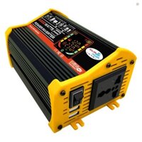 Biến tần sóng sin được sửa đổi Tần số cao 6000W Công suất đỉnh Watt Biến tần nguồn DC 12V sang AC 220V Bộ chuyển đổi Bộ sạc điện ô tô Biến tần với cổng USB kép 2.1A Màn hình kẹp pin