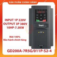 Biến tần vào 1 Pha 220VAC ra 3 Pha 380VAC, công suất 7.5Kw, GD200A-7R5G/011P-S2-4