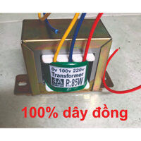 Biến thế 85W vuông, biến áp 220v ra 100v,110v, 50/60Hz, sử dụng cho máy lọc không khí nội địa nhật điện áp 100v và quạt