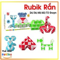 Biến Thể Rubik Rắn Magic Snake QiYi 48 đoạn màu đỏ đô đồ cho cho bé phát triển tư duy logic