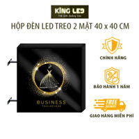 Biển Vẫy Kingled 2 Mặt Treo Tường Kính Mica, Bảng Led Quảng Cáo Hình Vuông 40 x 40, 50 x 50 cm