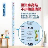 Biểu đồ chiều cao mới, tờ đầy đủ, nhãn dán tường chiều cao không nối, nhãn dán đo chiều cao cho trẻ em, thước đo chiều cao mẫu mới 2m