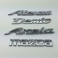 Biểu tượng chữ cái cho MazdaAXELADemioCX-4 CX-5Atenza cốp sau logo CX4 CX5 huy hiệu nhãn dán Trang trí xe hơi bạc đen
