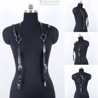 【Big Discounts】Men Chest Harness Costume Gloosy Gothic Interest Buckles Strappy PU Leather#BBHOOD