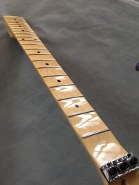 Big head Full scalloped Guitar Neck Maple 22Fret Fretboard Dot Inlay 25.5inch Lock nut Gloss