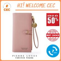 [BIG SALE] Ví cầm tay Nữ Pierre Loues Ví dài nữ bằng da sang trọng tiện dụng hottrend 2021 CEC Rose