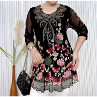 BIG SIZE 95Kg-Áo Kiểu Nữ Trung Niên Hàng Quảng Châu Cao Cấp Phom Rộng 55-90kg