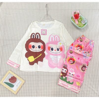 BIG SIZE Đồ bộ Pijama chất Lụa Latin tơ tằm cổ tròn tay dài quần dài