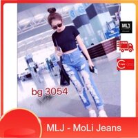 [BIG SIZE] QUẦN JEAN BAGGY NỮ RÁCH NHIỀU TƠI TẢ SIZE ĐẠI
