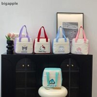 Bigapple Mới Sanrio Hello Kitty Hộp Cơm Trưa Kawaii Hangyodon Dung Tích Lớn Sinh Viên Kuromi My Melody Cinnamoroll Túi Bento Cách Nhiệt RDG