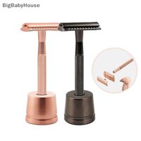 Bigbabyhouse Dao Cạo An Toàn Hai Cạnh Cho Nữ Dao Cạo Lưỡi Đơn Với 5 Lưỡi Dao Cạo Nam Kim Loại Dao Cạo Có Thể Tái Sử Dụng VN