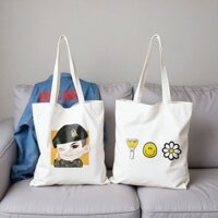 bigbang gấu bigbang balo bigbang móc khoá bigbang Túi vải mới GD Quan Zhilong màu hồng ngoại vi