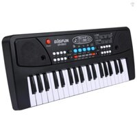 Bigfun 37 Phím Đàn Organ Điện Tử USB Trẻ Em Đàn Piano Điện Có Micro Âm Nhạc Kỹ Thuật Số Màu Đen Bàn Phím Điện Tử Tích Hợp Loa Stereo Với 8 Tông Màu 8 Nhịp Điệu 6 Bài Hát Demo 4 Percu