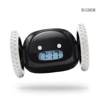 Bighsm Alarm Clock Đồng hồ báo thức chạy bộ Di chuyển Jump Roll Run Away Dễ dàng đặt Đồng hồ báo thức kỹ thuật số thông minh trên bánh xe, dành cho người ngủ nặng Người lớn Trẻ em Thanh thiếu niên Phòng ngủ, Đồng hồ báo thức lười SKK