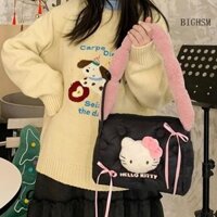 Bighsm Dễ Thương Sanrio Hello Kitty Sang Trọng Túi Cầm Tay Đi Làm Túi Nách Nữ Tính Ngọt Ngào Túi đeo dưới cánh tay Di Động Túi Bảo Quản Quà Tặng Sinh Nhật SKK