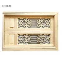 Bighsm Nhà Búp Bê Gỗ Thu Nhỏ Bên Ngoài Rỗng Cửa Đôi Cho Búp Bê Nội Thất Màn Hình Martijn