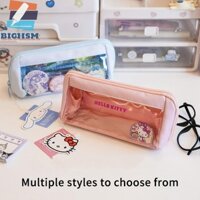 Bighsm Sanrio Hello Kitty Hộp Đựng Bút Chì Trong Suốt Kuromi Cinnamoroll Dung Tích Lớn Văn Phòng Phẩm Tổ Chức Túi Đựng Bút Túi Trang Điểm.