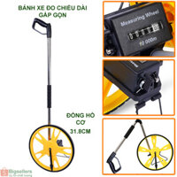 [Bigsellers] Bánh xe đo lường, đo chiều dài gấp gọn, loại đồng hồ cơ, đường kính bánh 32cm