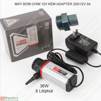 [Bigsellers] Máy bơm nước chìm mini 12V kèm adapter 220V/12V-3A