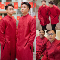 [BIGSIZE 10XL, HOẢ TỐC 2H] ÁO DÀI NAM LỤA GẤM HOA MAI NỔI 5 MÀU 1 LỚP KHÔNG KÈM QUẦN BÊ BƯNG QUẢ, ĐI TIỆC, CƯỚI HỎI