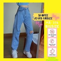 Bigsize 30-36) Quần Suông, Quần Jean Lưng Cao, Quần Ống Rộng Đẹp *