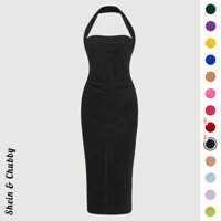 [Bigsize 45-80 / Order] Đầm body vòng cổ dài khoét sau nhiều màu quyến rũ