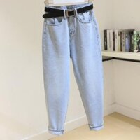 [Bigsize 55-85kg] Quần Baggy Nam/Nữ Xanh Sáng Trơn, Form To Dài, Lưng Cao Trên Rốn Siêu Đẹp  ྇