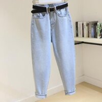 [Bigsize 55-85kg] Quần Baggy Nam/Nữ Xanh Sáng Trơn, Form To Dài, Lưng Cao Trên Rốn Siêu Đẹp  ྇