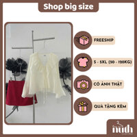 [BIGSIZE 60-100KG] Set bigsize thiết kế áo tơ voan tay loe Quảng Châu mix chân váy chữ A kèm quần bảo hộ