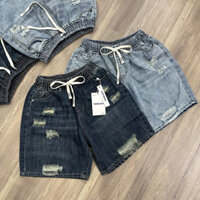 (BIGSIZE 70kg) Quần Jean Ngố Nữ Phom Lững Lưng Chun Eo Ống Rộng Không Giãn QC