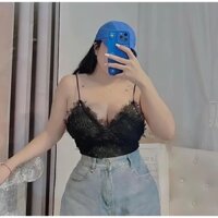 (BIGSIZE) Áo bra 2 dây ren có đệm cỡ đại đi biển, đi chơi (60-90kg)