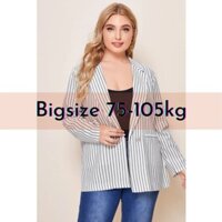 [BIGSIZE] ÁO KHOÁC BLAZER SỌC MỎNG TỪ 75-105KG - AK105