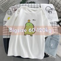 [BIGSIZE] ÁO THUN COTTON HÌNH KHỦNG LONG MÀU TRẮNG 60-120KG - AT70 2021