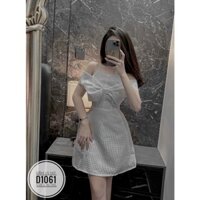 Bigsize Đầm 2 dây nơ ngựa D1061