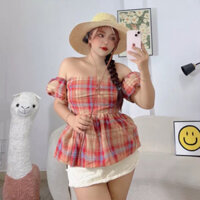 🌈BIGSIZE ĐẦM CÚP NGỰC BÍ TRỄ VAI CARO🌈