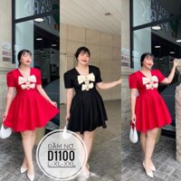 BIGSIZE Đầm nơ D1100