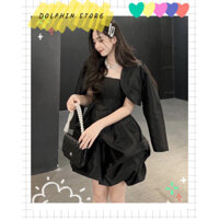 BIGSIZE Set đồ sang chảnh bigsize - set đầm kèm áo khoác bigsize