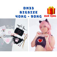 [BIGSIZE_90KG]_DN33_Set Cosplay mèo xinh