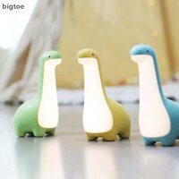Bigtoe Dài Cổ Khủng Long Đèn Sạc USB Mềm Đèn Ngủ Hoạt Hình Trẻ Em Đầu Giường LED Dễ Thương Đèn Ngủ Boutique
