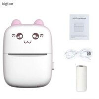 Bigtoe Mini Di Động Nhiệt Máy In Hình Mèo Nhẹ Không Dây Nhãn Ảnh Ghi Nhớ Câu Hỏi Sai Máy In Boutique