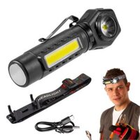BIKIGHT LED COB Dual Light 2 in 1 Headlamp Flashlight,1800mAh Type-C Rechargeable Magnetic Work Lights 5 Modes Portable