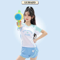 Bikiini đi biển nữ du lịch đồ bơi kín đáo nữ tay ngắn 2 mảnh Hàn Quốc chất đẹp STRANGER 36221 D5T4