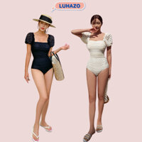 Bikini 1 mảnh đồ bơi nữ kín đáo liền thân đi biển cao cấp vải đẹp co giãn 2667 DK12T401