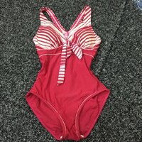 Bikini 1 mảnh đỏ kẻ sọc (ảnh thật)