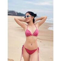 Bikini 2 Mảnh Đi Biển Sexy Vải Lụa Phi Bóng Mát Mẻ 2AM