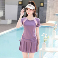 bikini 2 mảnh lọt khe đồ bơi nữ tay dài Bộ đồ bơi rời mẫu mới 2025 dành cho nữ áo bơi che da thịt mm mập cỡ to kín đáo quần bơi công viên nước