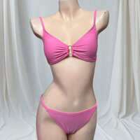 Bikini 2 mảnh màu hồng phối charm cao cấp WILD FABLE sẵn đệm mút
