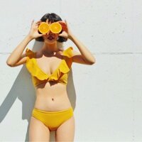 Bikini 2 mảnh màu vàng - B00128