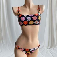 Bikini 2 mảnh quyến rũ cao cấp charm xinh phối hoạ tiết hoa WILD FABLE  sẵn đệm mút